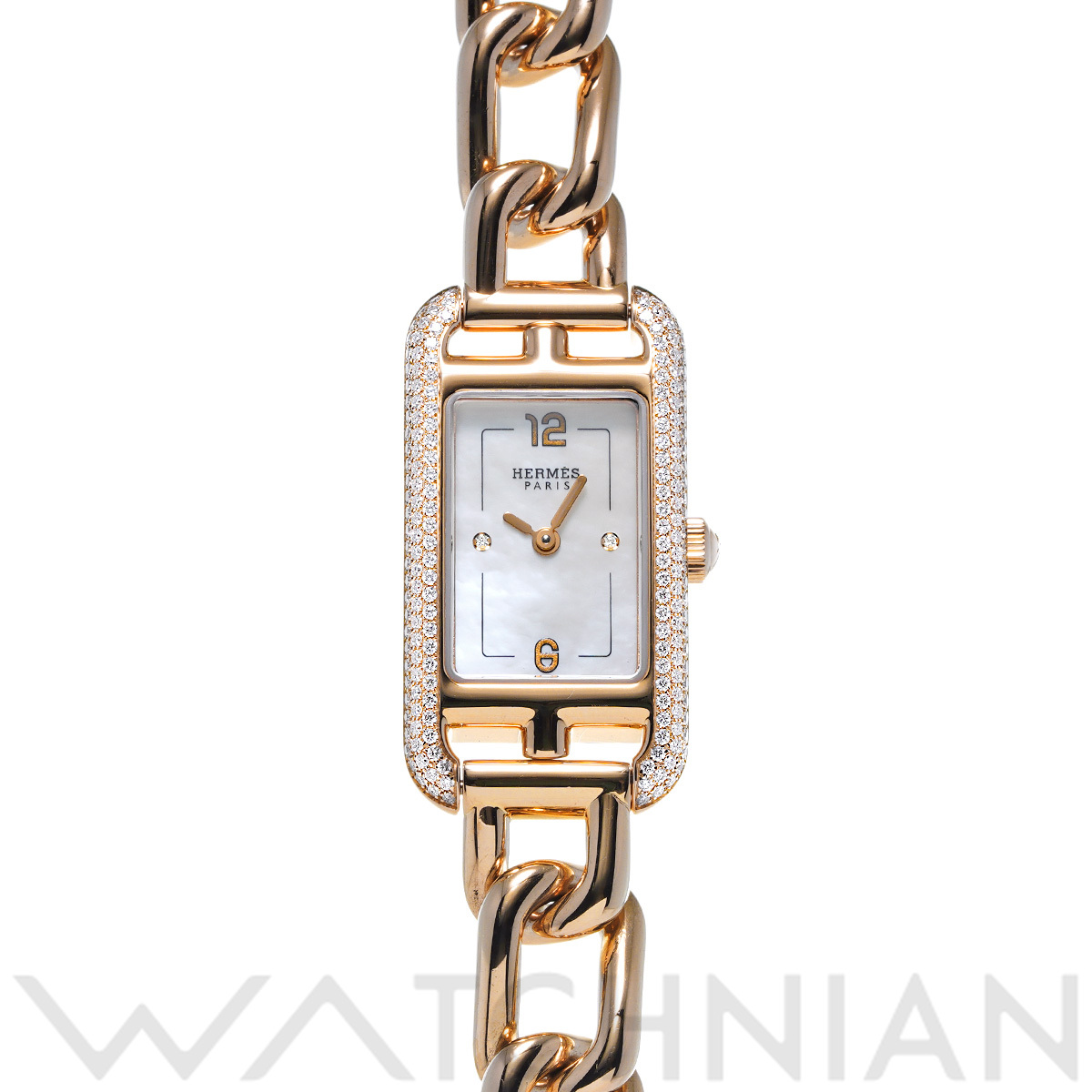 エルメス ナンタケット PM W049572WW00 ホワイトシェル/ダイヤモンド