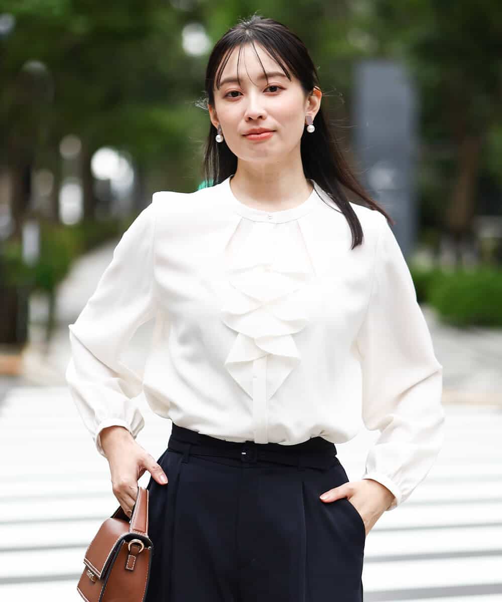 フロントフリルディティールブラウス/洗える(ブラウス・シャツ) | MK