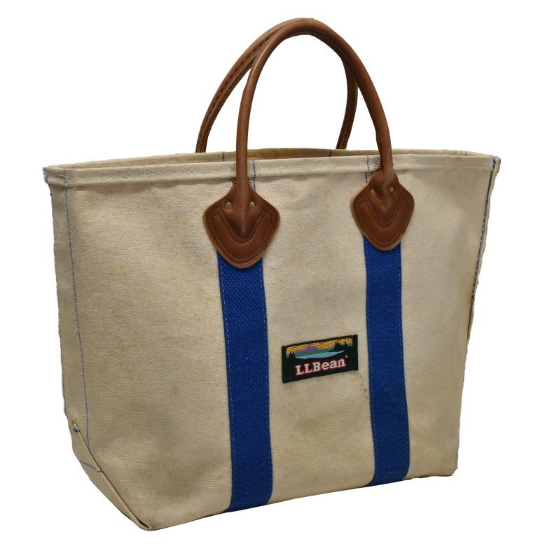 ビンテージ】【L.L.bean】【L.L.ビーン】【白×青】【レザーハンドル