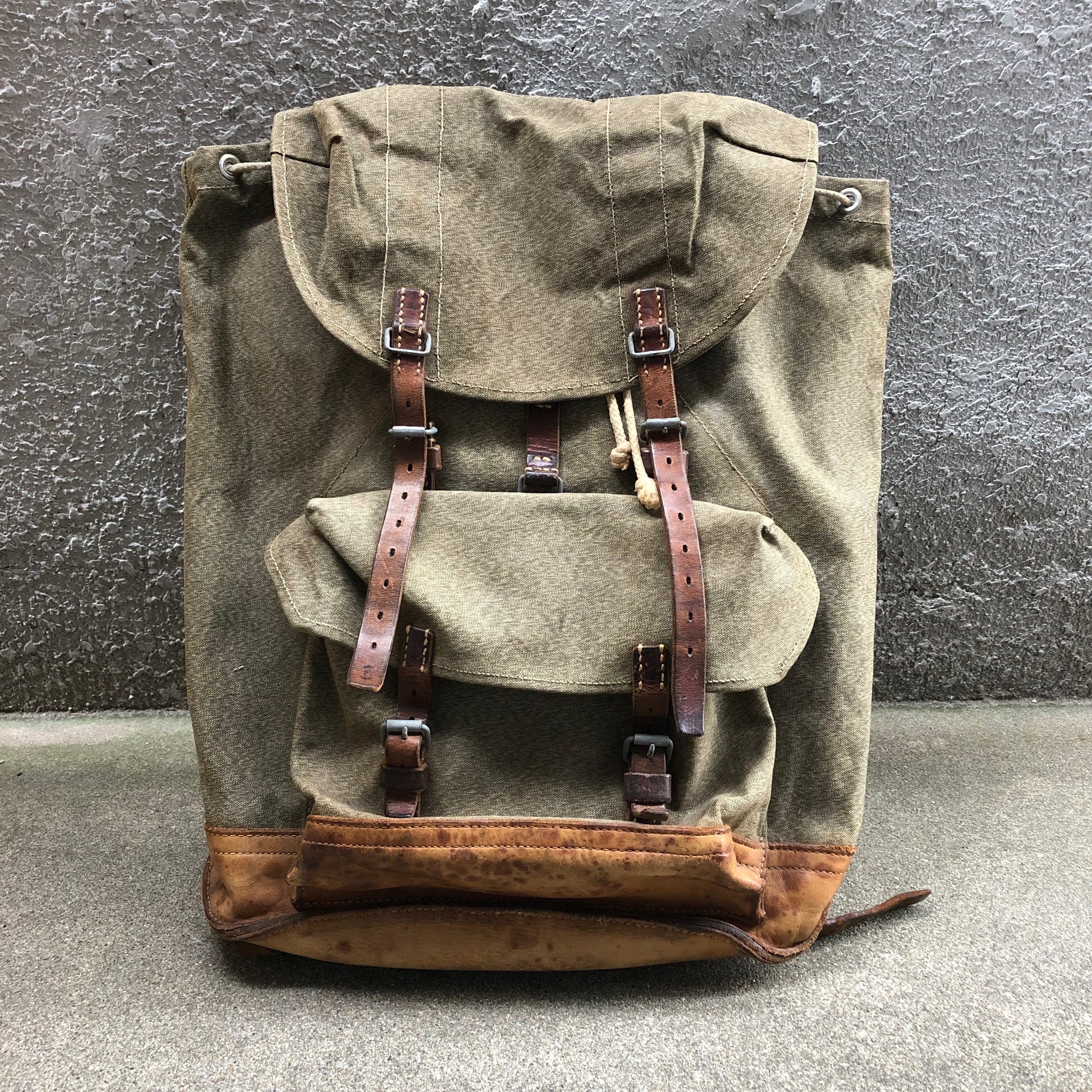 60's スイス軍 マウンテン リュックサック 山岳リュック ごま塩 ソルト