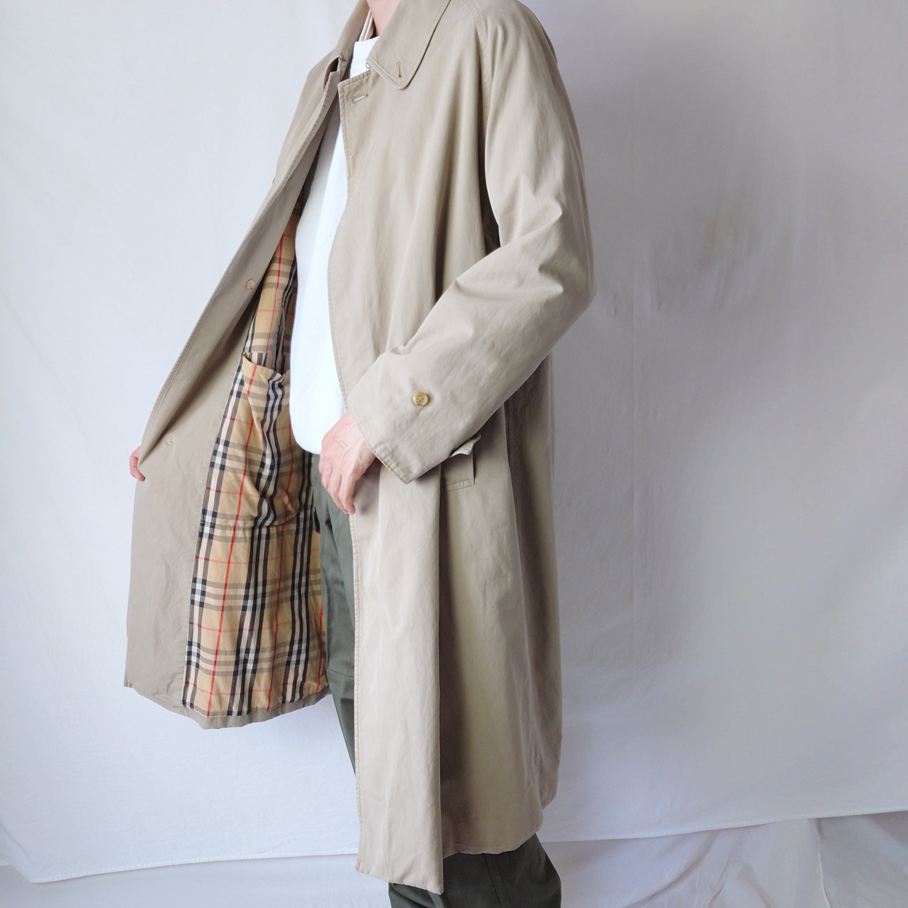一枚袖・コットン100】Burberry バーバリー バルマカーンコート