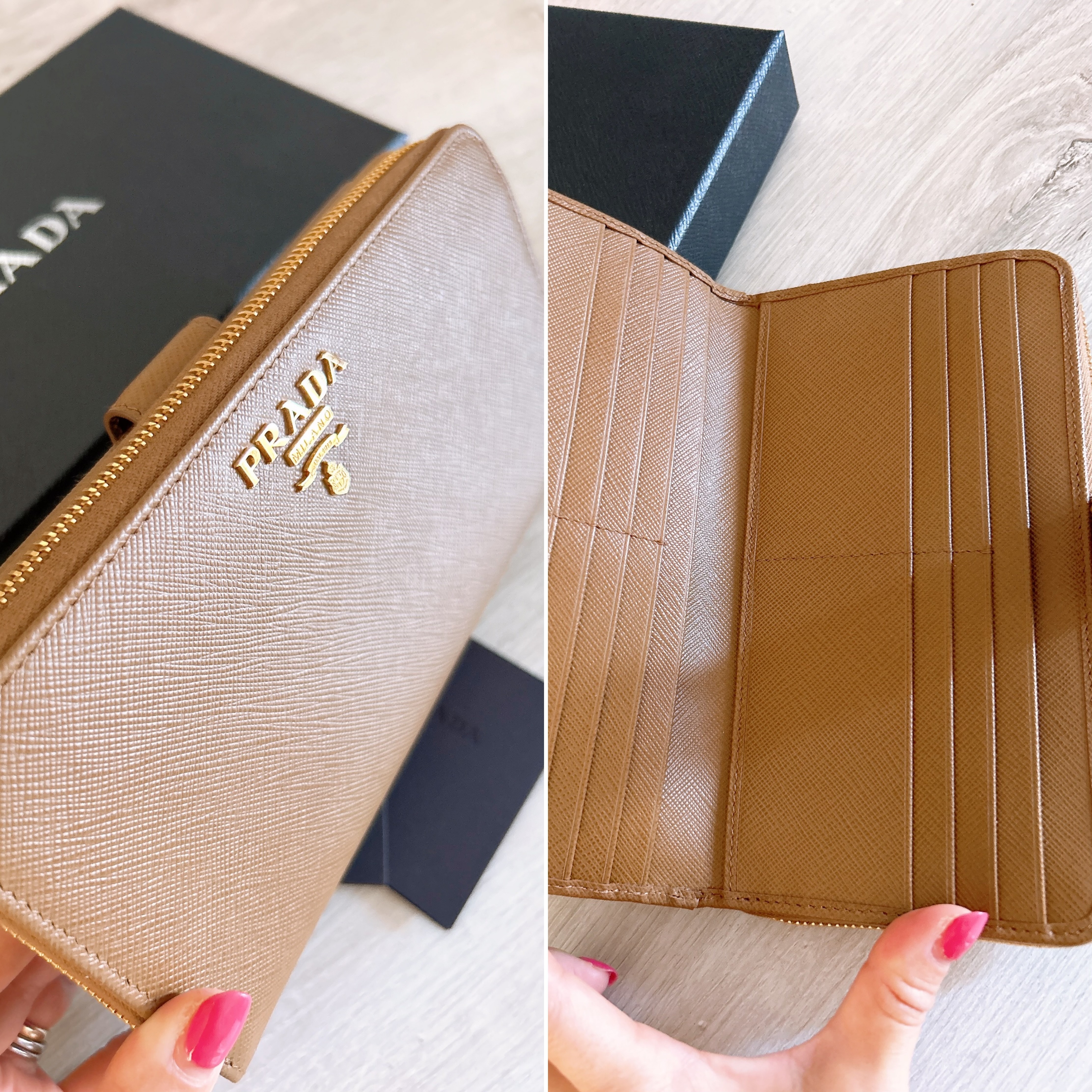 アウトレット】PRADA ラウンドジップ長財布♪収能力抜群1ML348 (PRADA