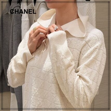 ホワイト（白）系 CHANEL(シャネル) ニット・セーター(レディース