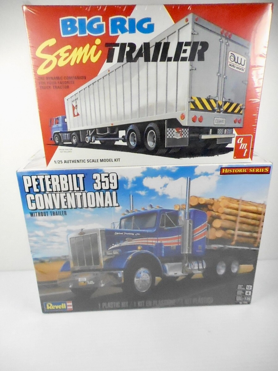 Revell Peterbilt 359 / AMT Trailer Combo 1:25 Scale Model Kits New