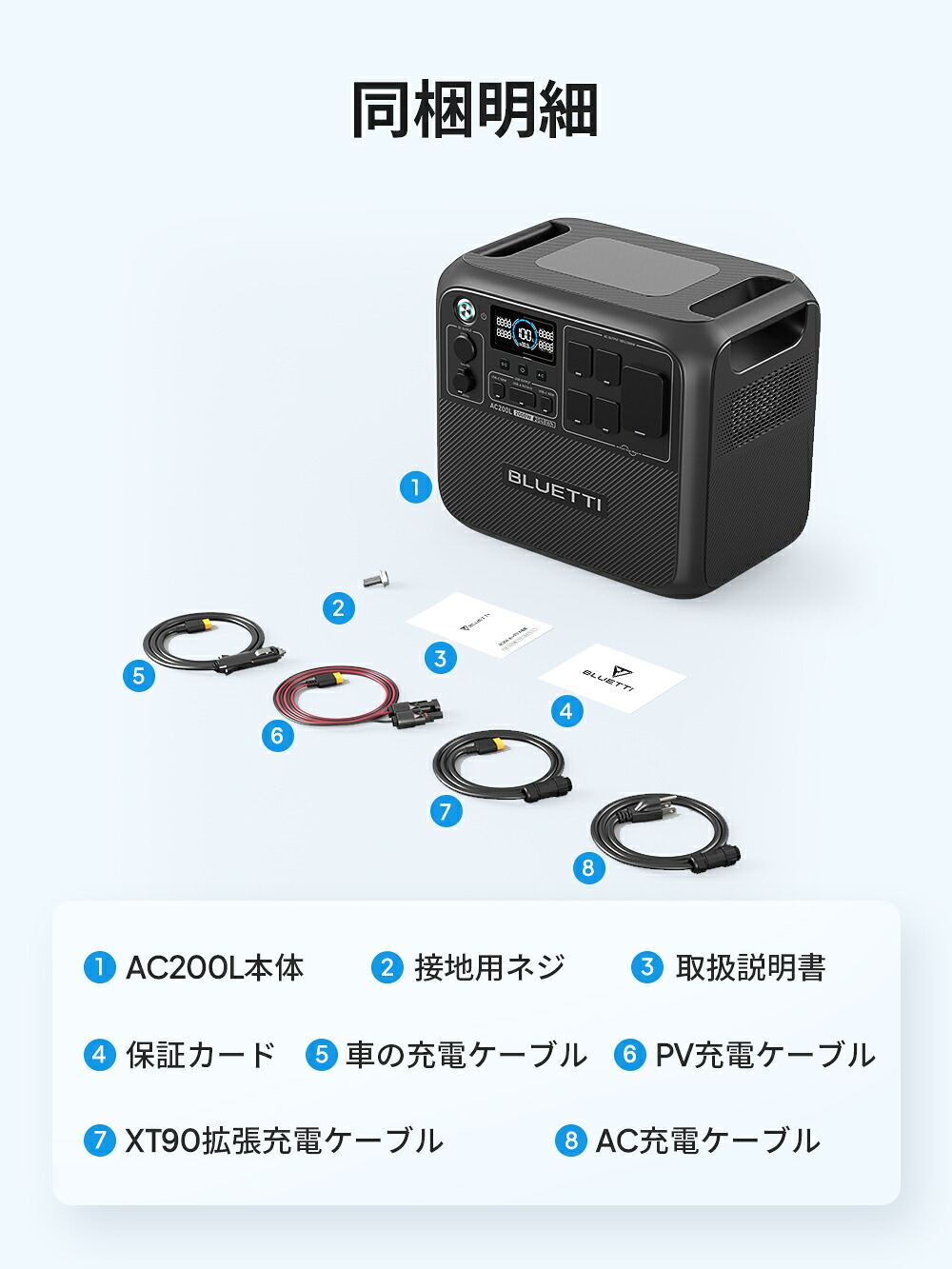 楽天市場】【在庫切れ】BLUETTI ポータブル電源 AC200L 2048Wh/2000W