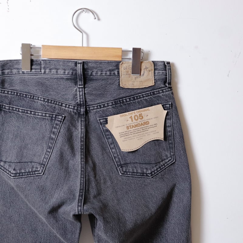 再入荷【MEN'S】orSlow[オアスロウ] 105 90's BLACK DENIM S