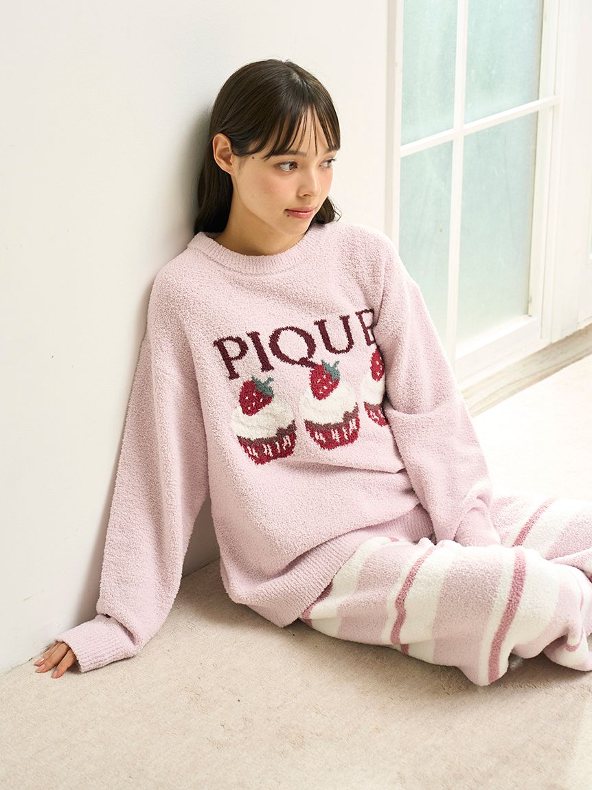 モチーフジャガードプルオーバー(ニットプルオーバー)｜ルームウェア