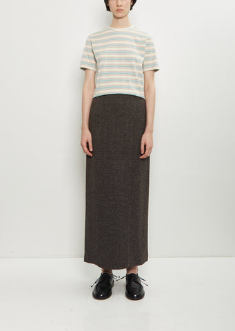 Alpaca Wool Silk Tweed Pencil Skirt – La Garçonne