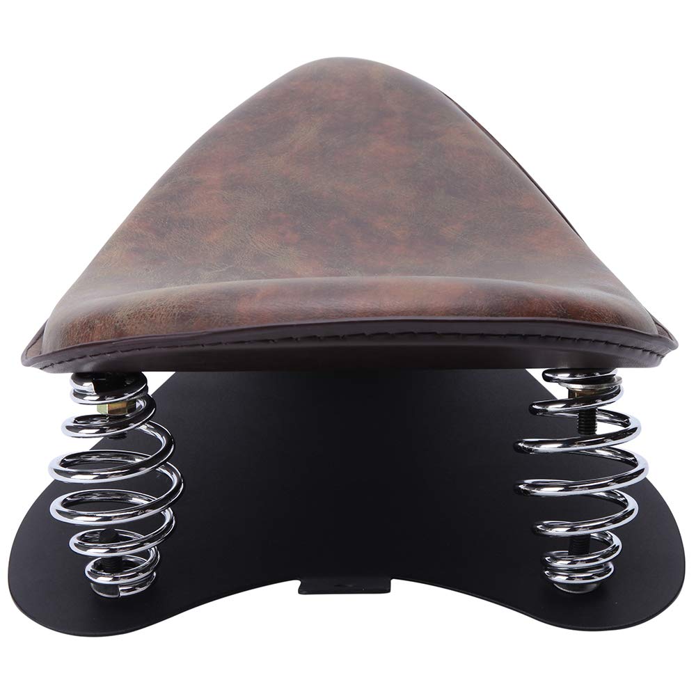 Amazon | バイクシート ソロシート 衝撃吸収 合革 スプリング