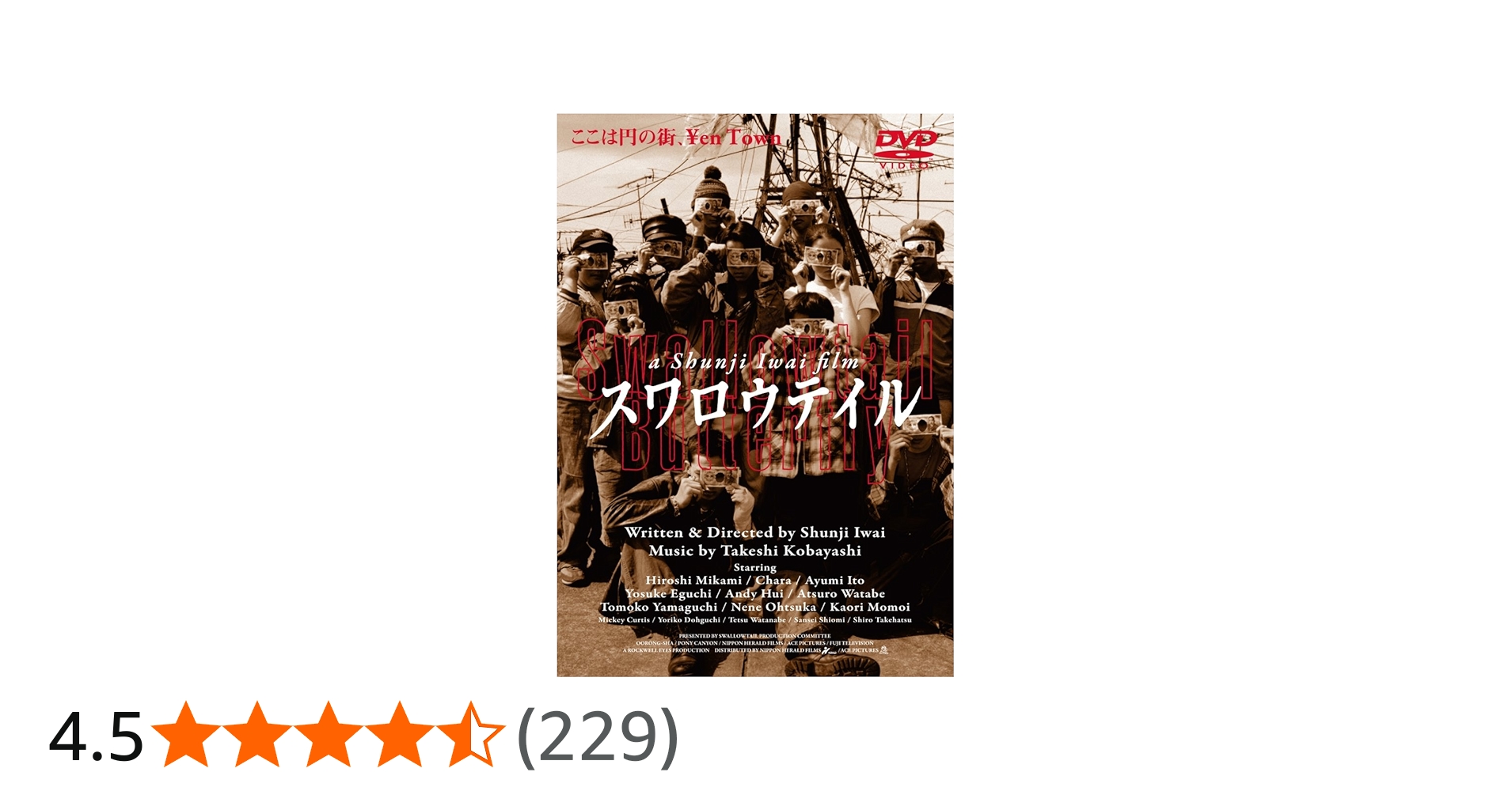 Amazon.co.jp: スワロウテイル [DVD] : 三上博史, Chara, 伊藤歩, 岩井