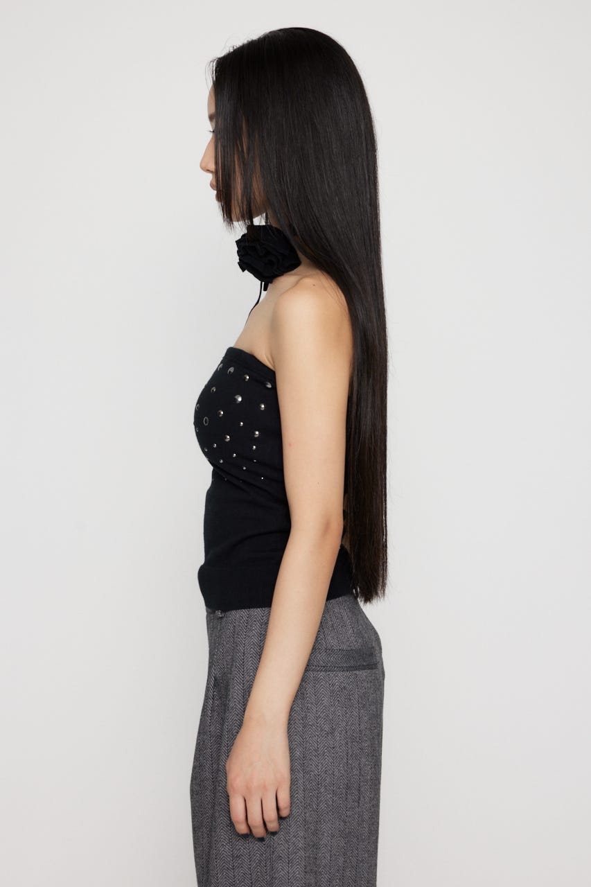 LAGUA GEM | STUDS KNIT ベアトップ (ニット ) |SHEL'TTER WEBSTORE