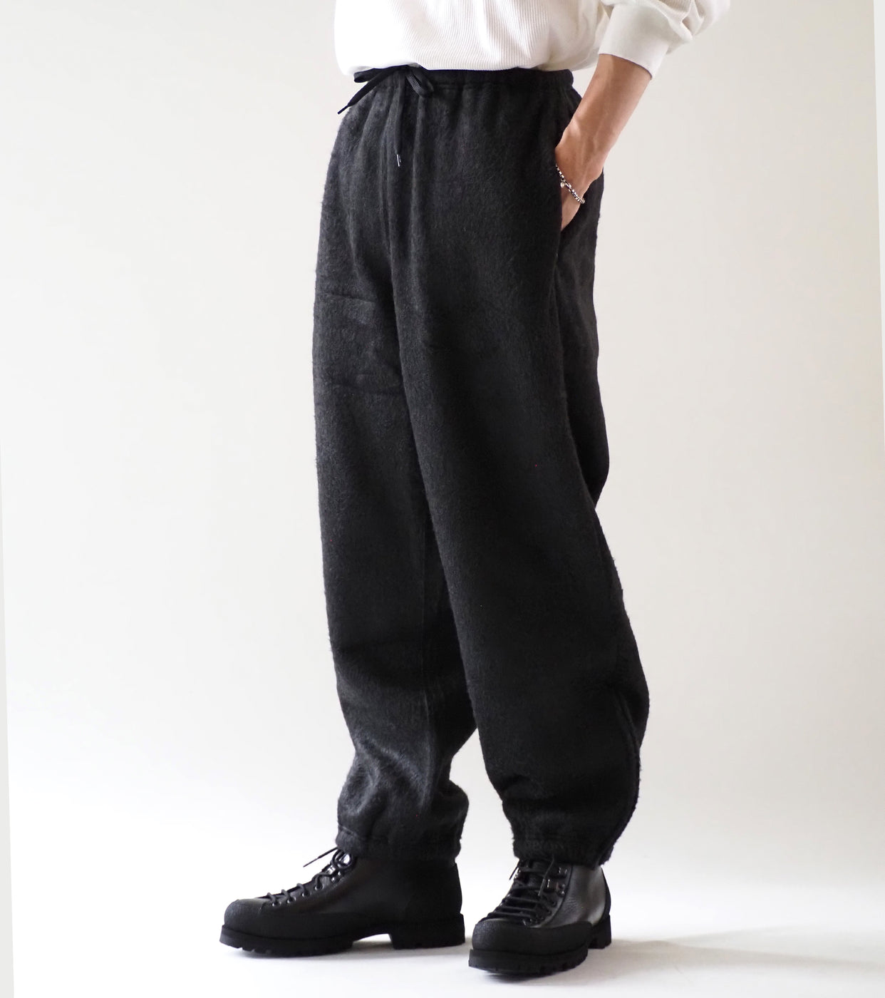 Blurhms Pe/silk Fleece Track Pants, Heather Black – Navyblue