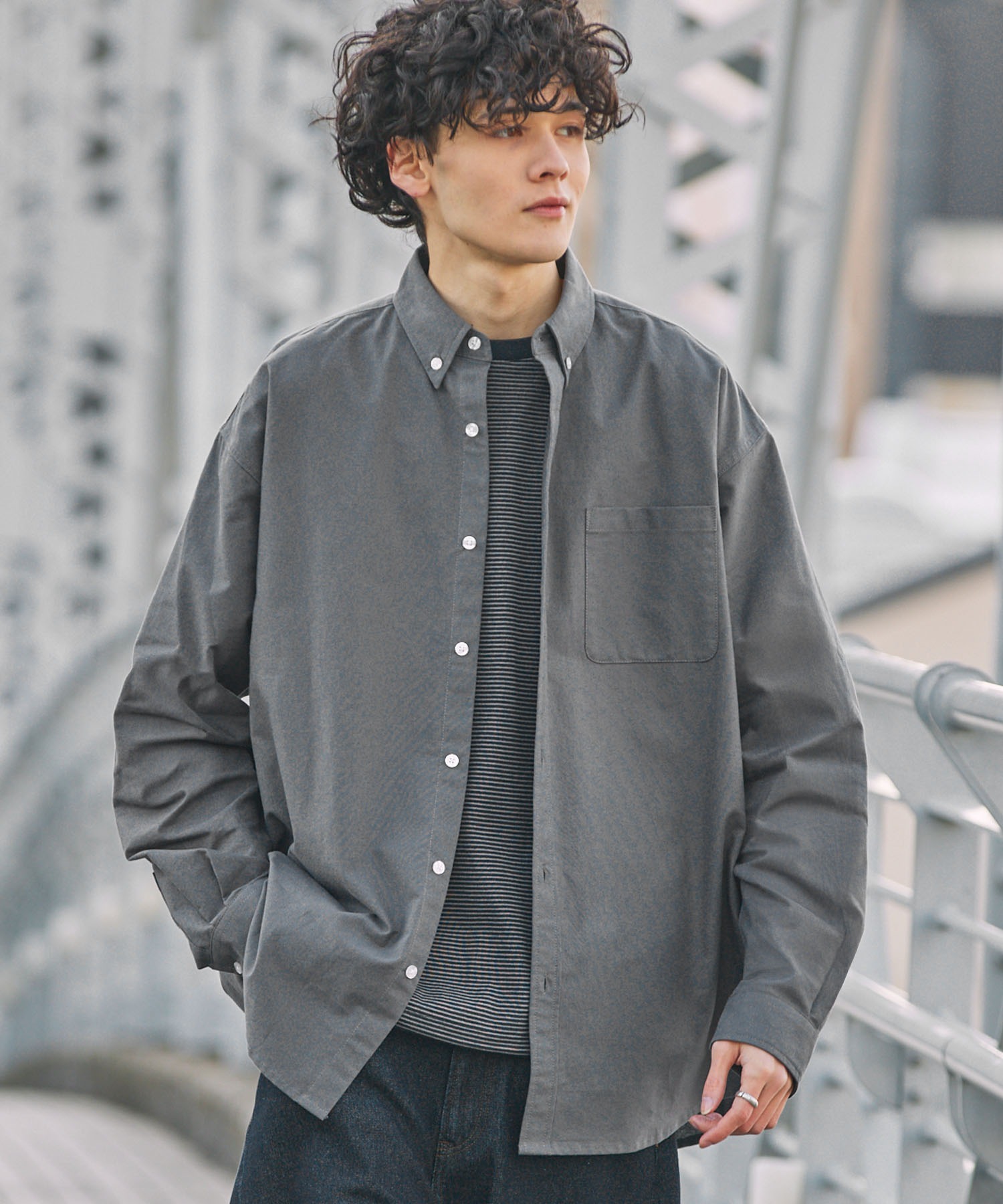 HECT】Big Oxford BD L/S Shirt / ビッグシルエットボタンダウン