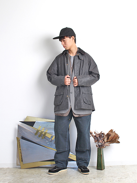 VINTAGE】00s 3WARRANT REPROOF Barbour『BEDALE』BLACK 