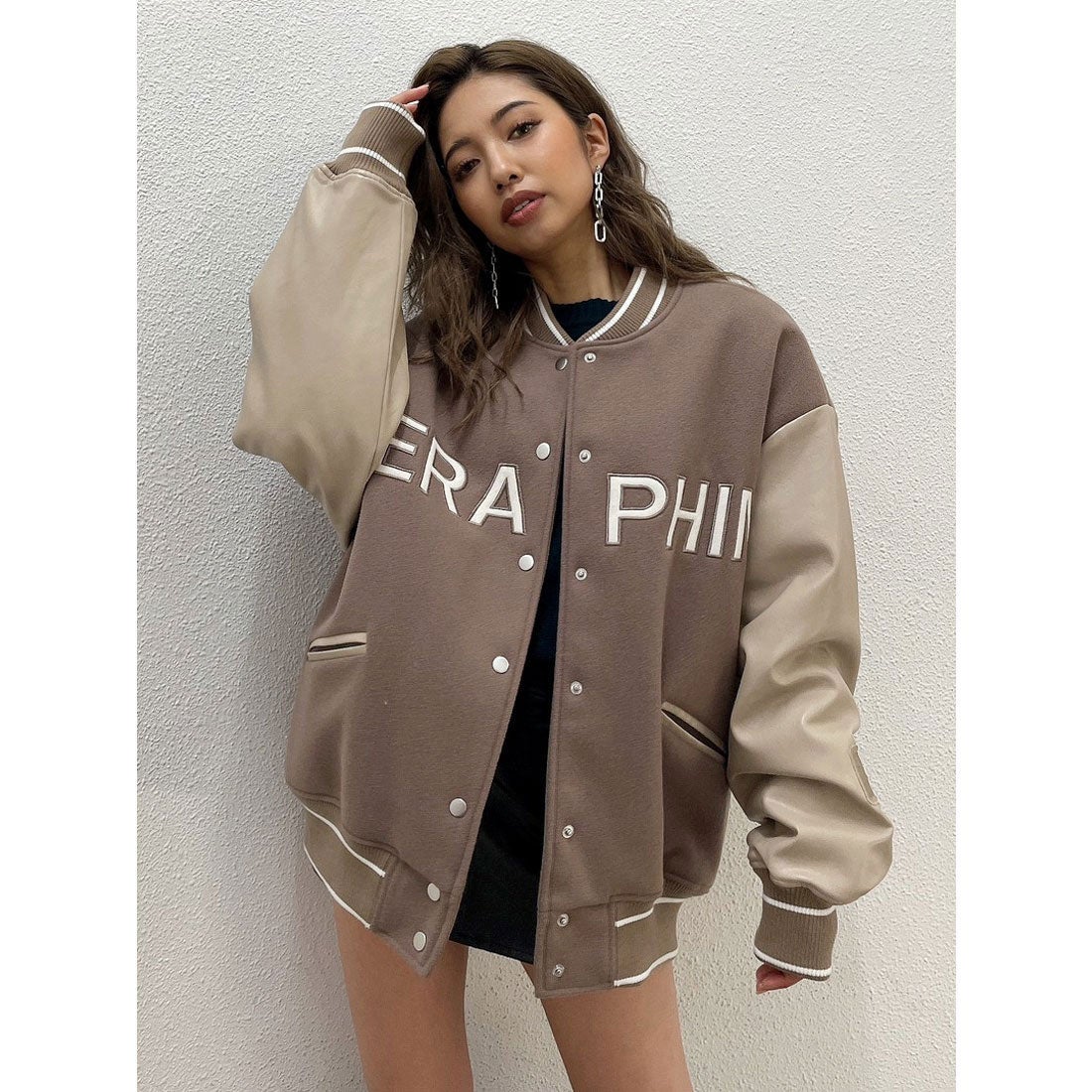 ジェイダ GYDA SERAPHIM BIG スタジャン （ベージュ） -ファッション