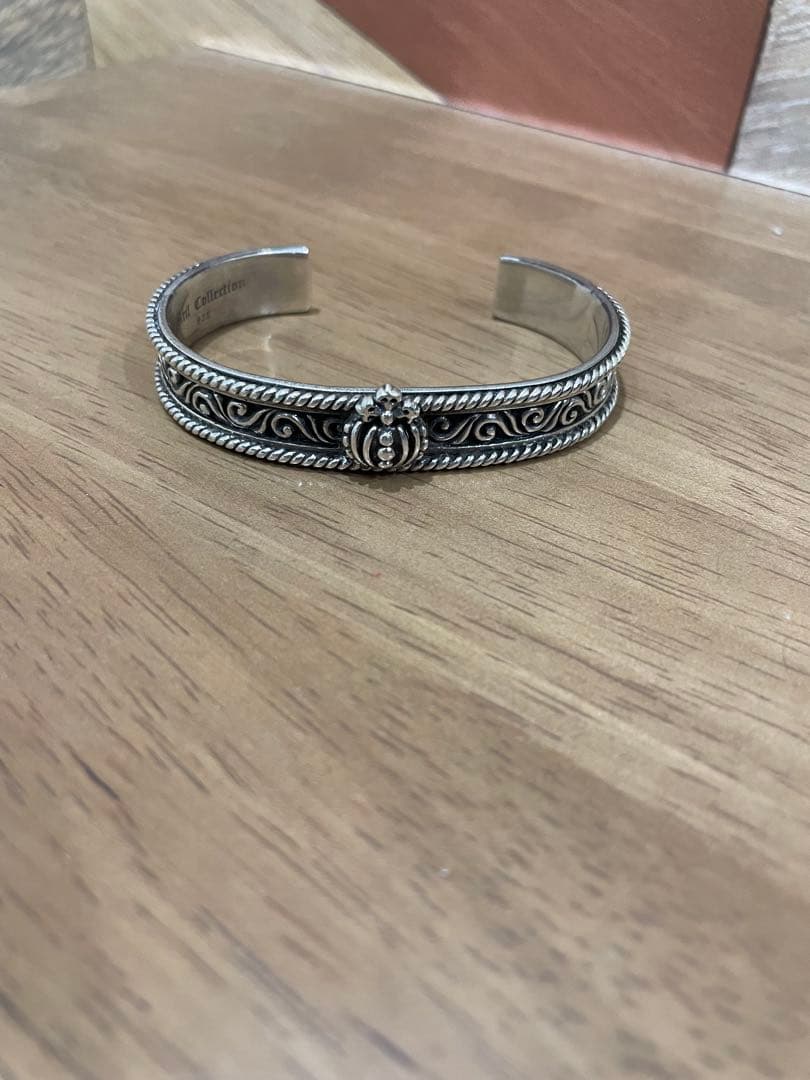 【SAAD Ariif Collection】クラウン バングル シルバー925 HAWAIIAN”プルメリアラージウェーブバングル/シルバー925【LION HEART