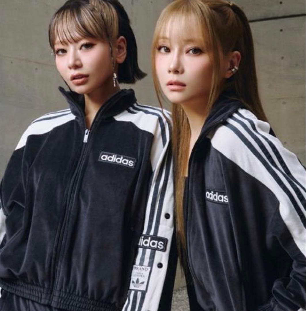 adidas W ADIBREAK VELOUR TT ブラックL size adidas（アディダス） パンツ W ADIBREAK VELOUR TP ロングパンツ