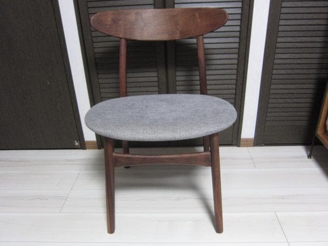 NOCE/ノーチェ ウォールナット天然木チェア MK11A ライトグレー　② チェアC381【送料無料】ウォールナット／グリーン | NOCEノーチェ 家具