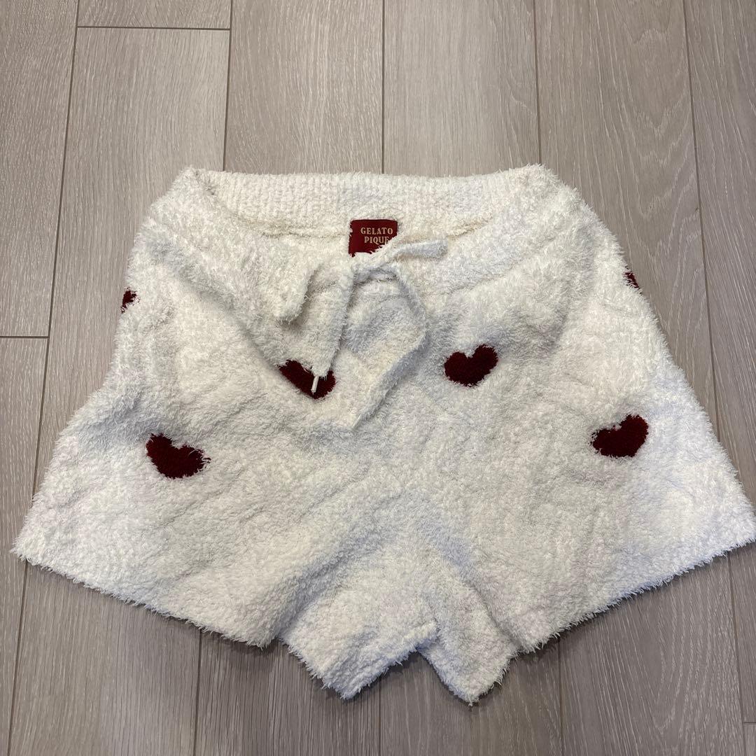 ジェラピケ 【HOLIDAY】ハートアランプルオーバー&ショートパンツSET