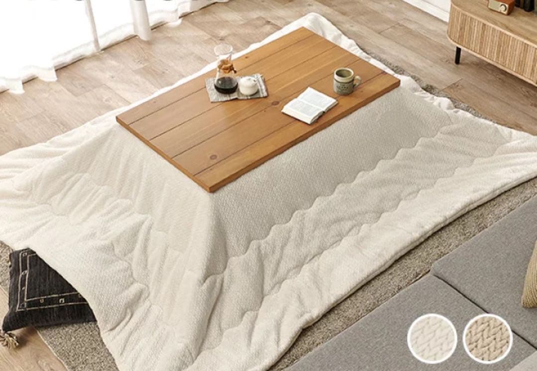 パイン突板 ロッジ風 こたつテーブル 110×65cm カジュアルこたつ ロッジ風 幅110 天然木 パイン突板 こたつテーブル