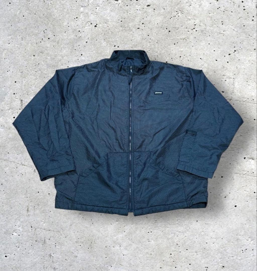 old stussy 紺タグ 90s ナイロンジャケット　ブラック　USA製 STUSSY（ステューシー） 90s OLD STUSSY オールドステューシー 紺タグ