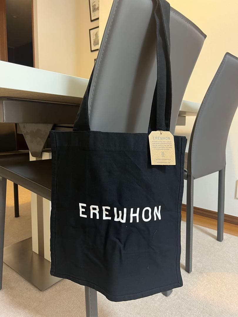 EREWHON エレウォン キャンバストート エコトート バッグ 黒 EREWHON エレウォン トートバッグ エコバッグ ブラック L おしゃれ