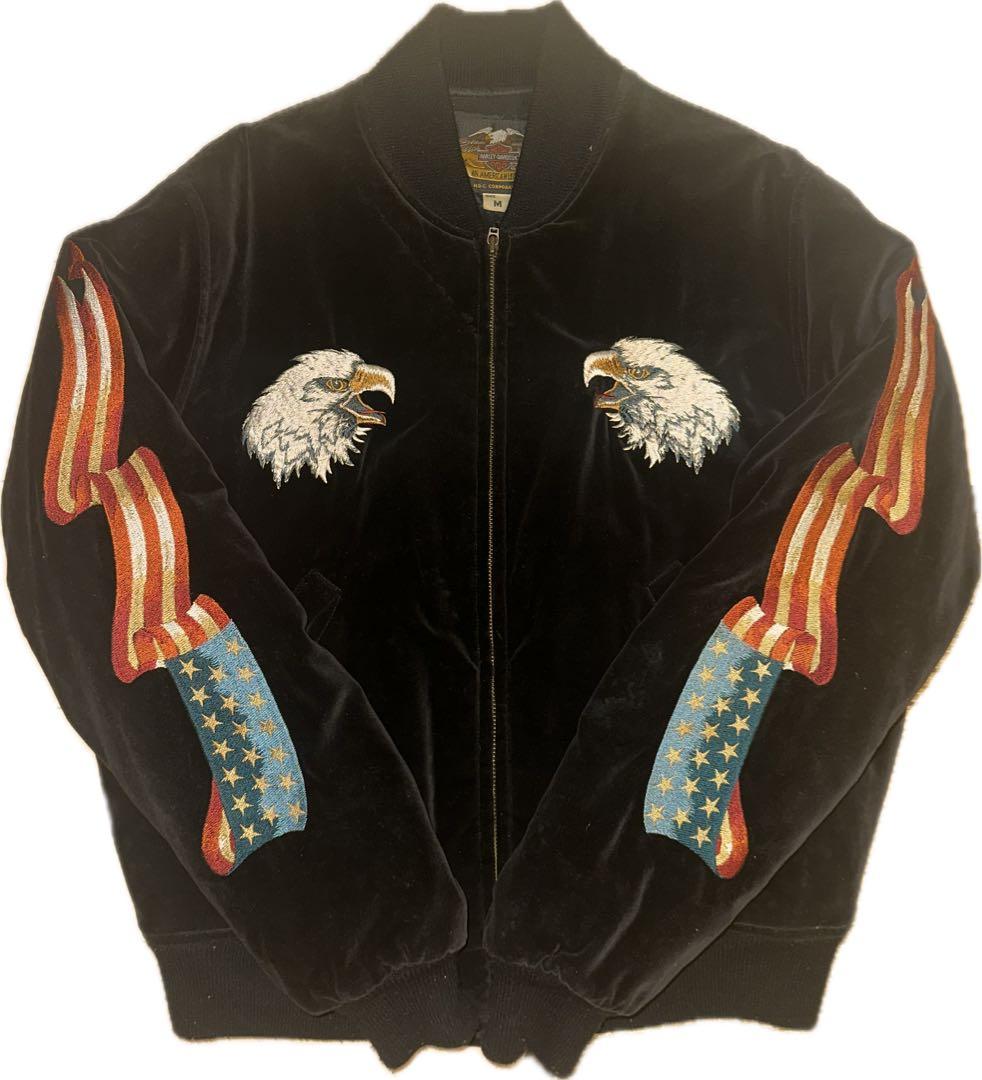 90’s Harley-Davidson ベロアジャケット 別珍 希少90s Harley-Davidson スカジャンベロア別珍 L - メルカリ