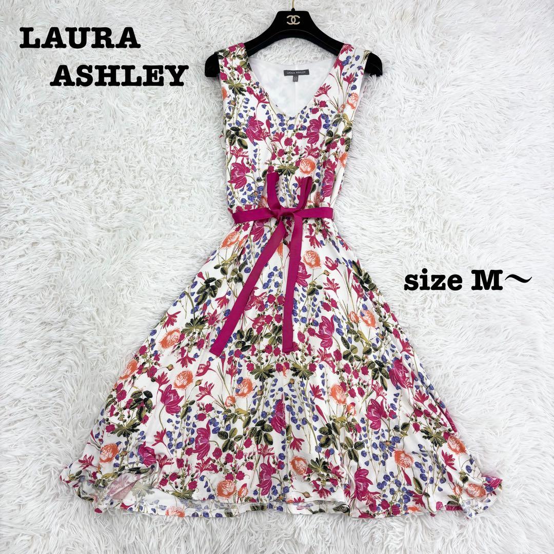 美品　ローラアシュレイ　ロングワンピース　花柄　ウエストリボン　ノースリーブ 楽天市場】ローラアシュレイ ワンピース 花柄の通販