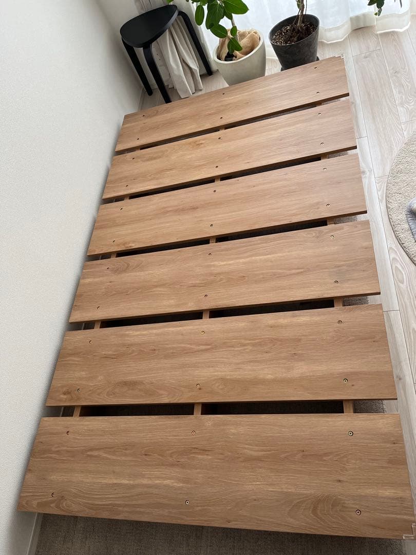 【LOWYA】木目調ベッド すのこベッド 木目調 北欧風 [シングル/ダブル/セミダブル] | 【公式