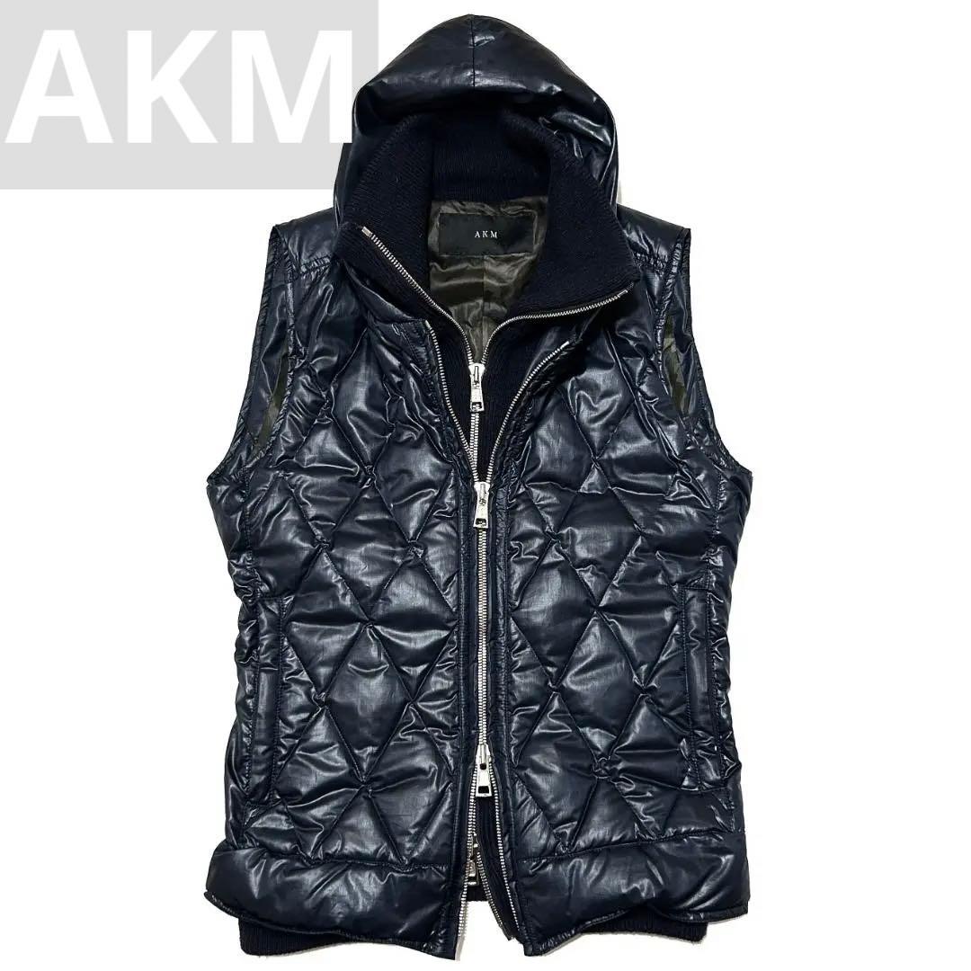 定価15.4万AKM SHINY TAFFETA DIA SKI ダウンベストM 定価15.4万AKM SHINY TAFFETA DIA SKI ダウンベストM