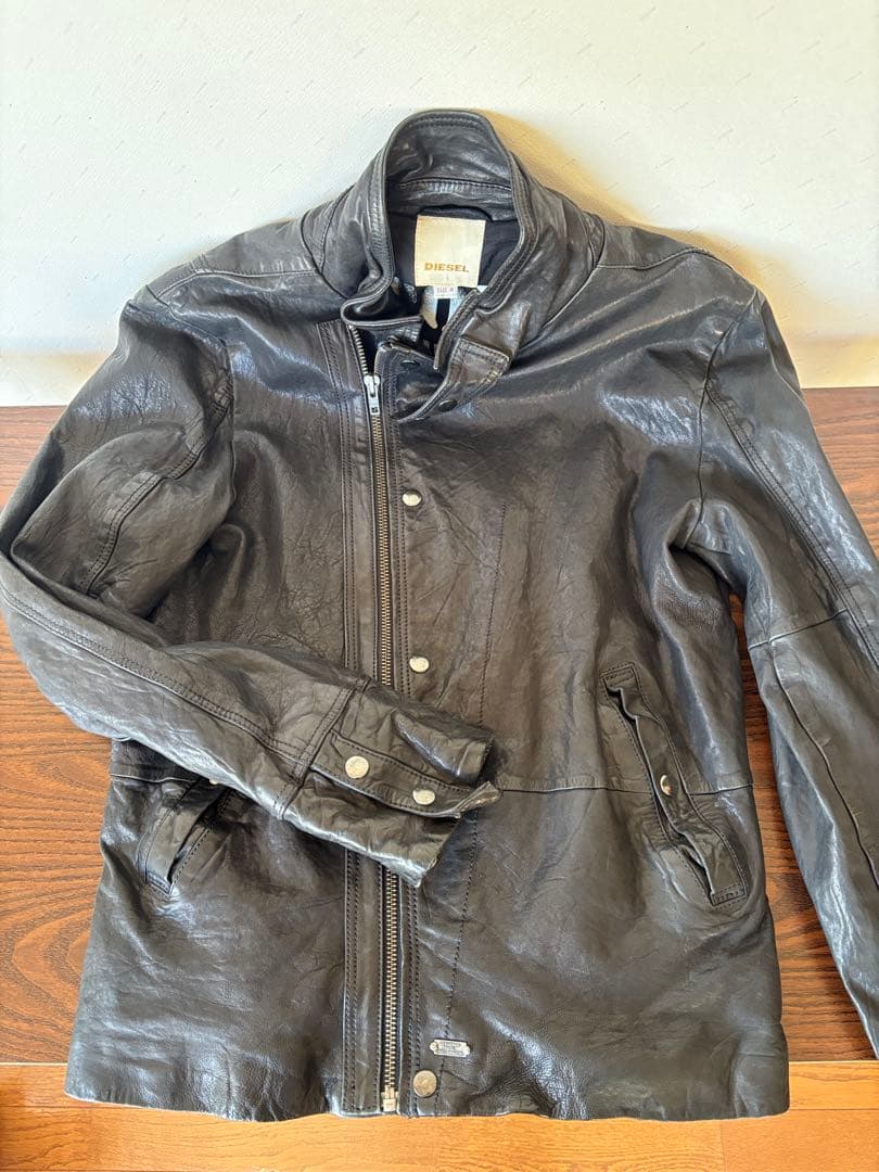 DIESEL ライダースレザージャケット M 黒　革ジャン DIESEL（ディーゼル） 【並行輸入品】ディーゼル ダブルライダース