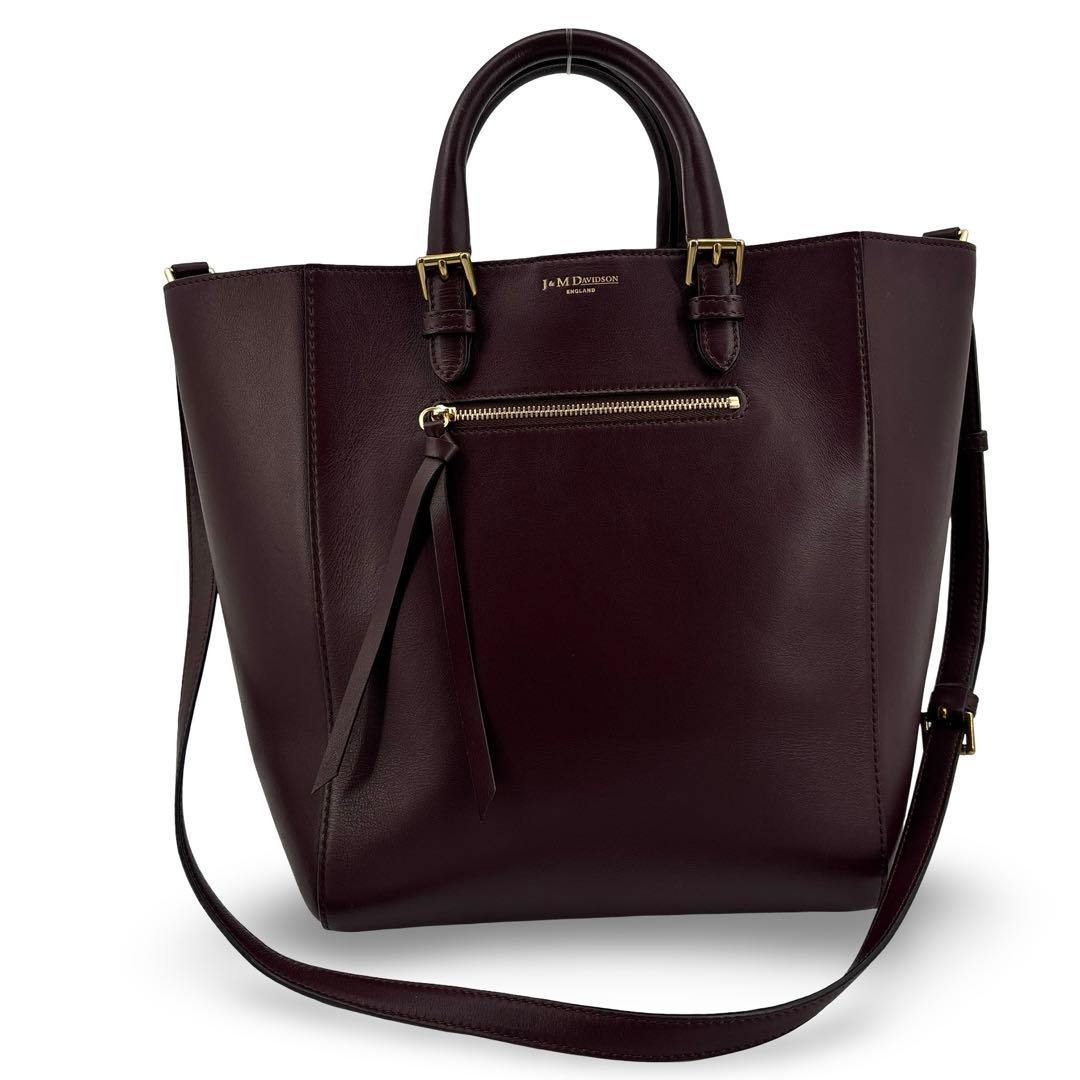 極美品】J&M　トートバッグ ハンドバッグ　２WAY 革　OLIVIA オリビア J&M DAVIDSON (ジェイアンドエムデヴィッドソン) 【OLIVIA TALL