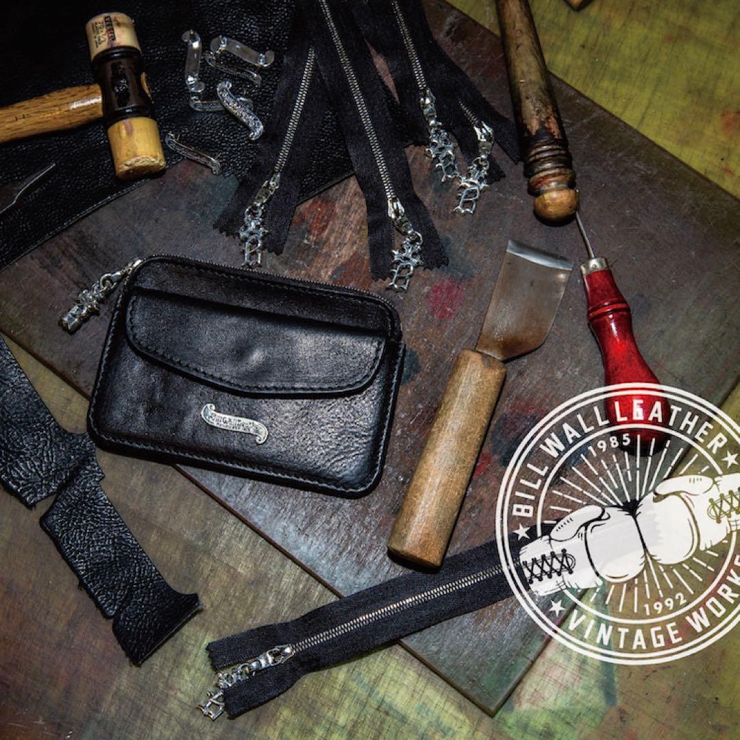 美品 ビルウォールレザー×ヴィンテージワークス 財布 BEAMS Square Coin Wallet | PRODUCT | ビルウォールレザー×ビームス｜ Bill