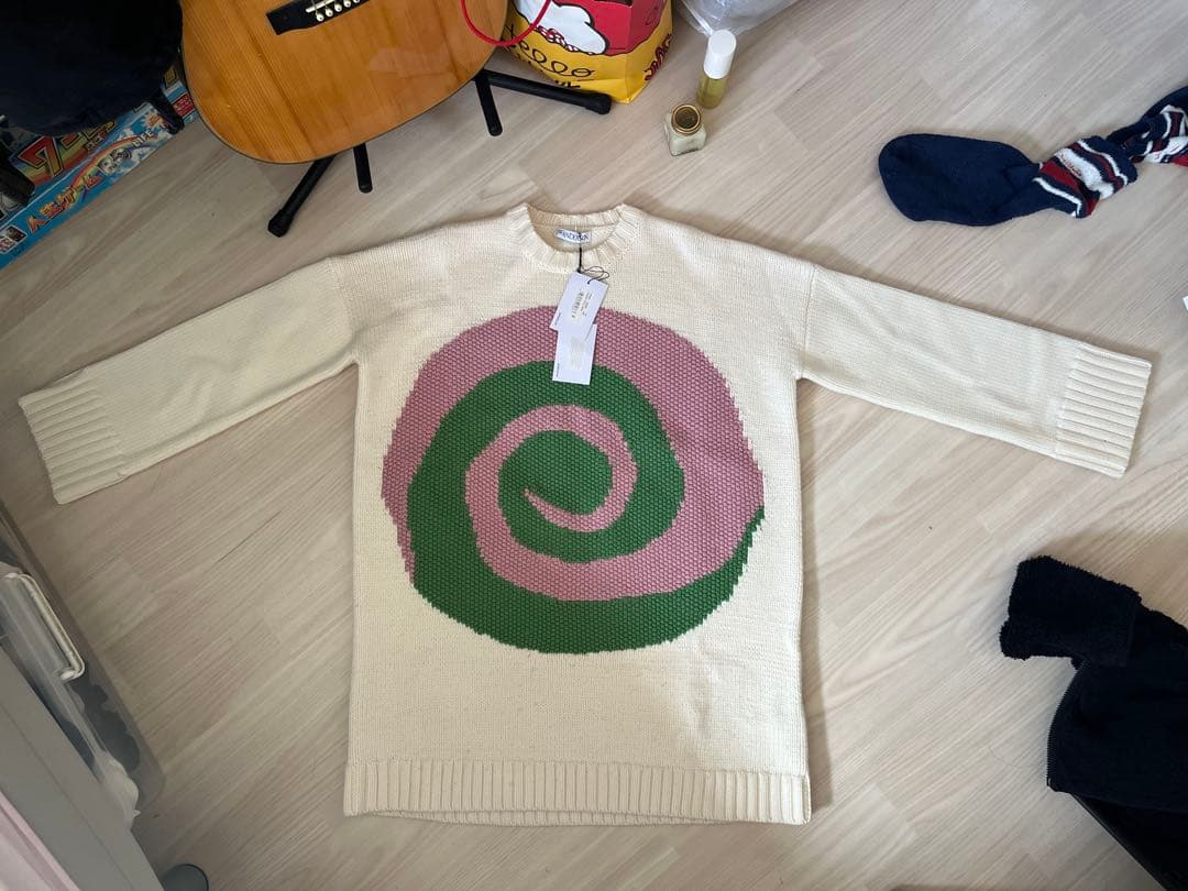 トップス JW ANDERSON OVERSIZED SPIRAL JUMPER S MENS JW ANDERSON X PRINGLE TURTLE-NECK ARGYLE JUMPER IN CHARCOAL