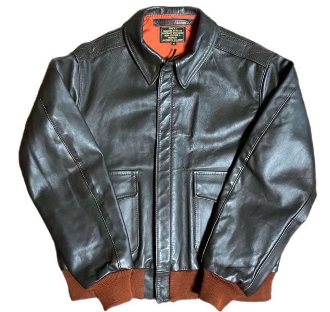 AERO LEATHER エアロレザー　A2 フライトジャケット　42 中古・古着通販】Aero LEATHER (エアロレザー) TYPE A-2 フライト
