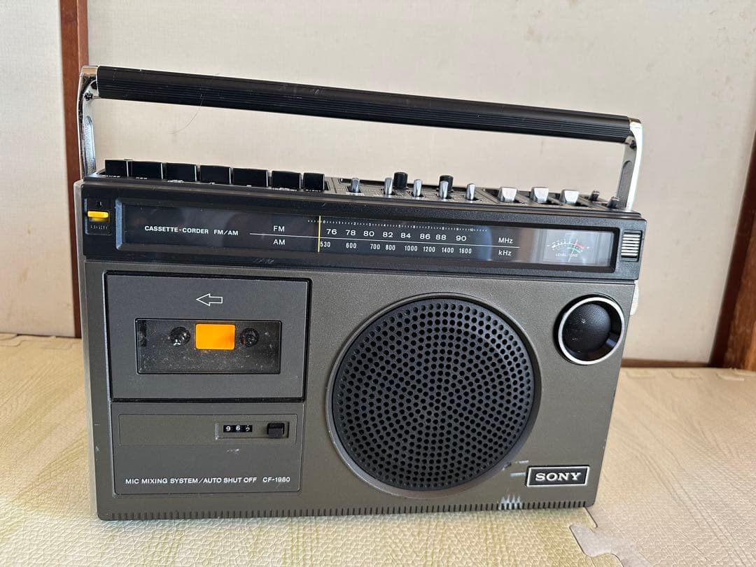 SONY CF-1980 ラジカセ FM/AMカセット初代モデル レトロ - メルカリ