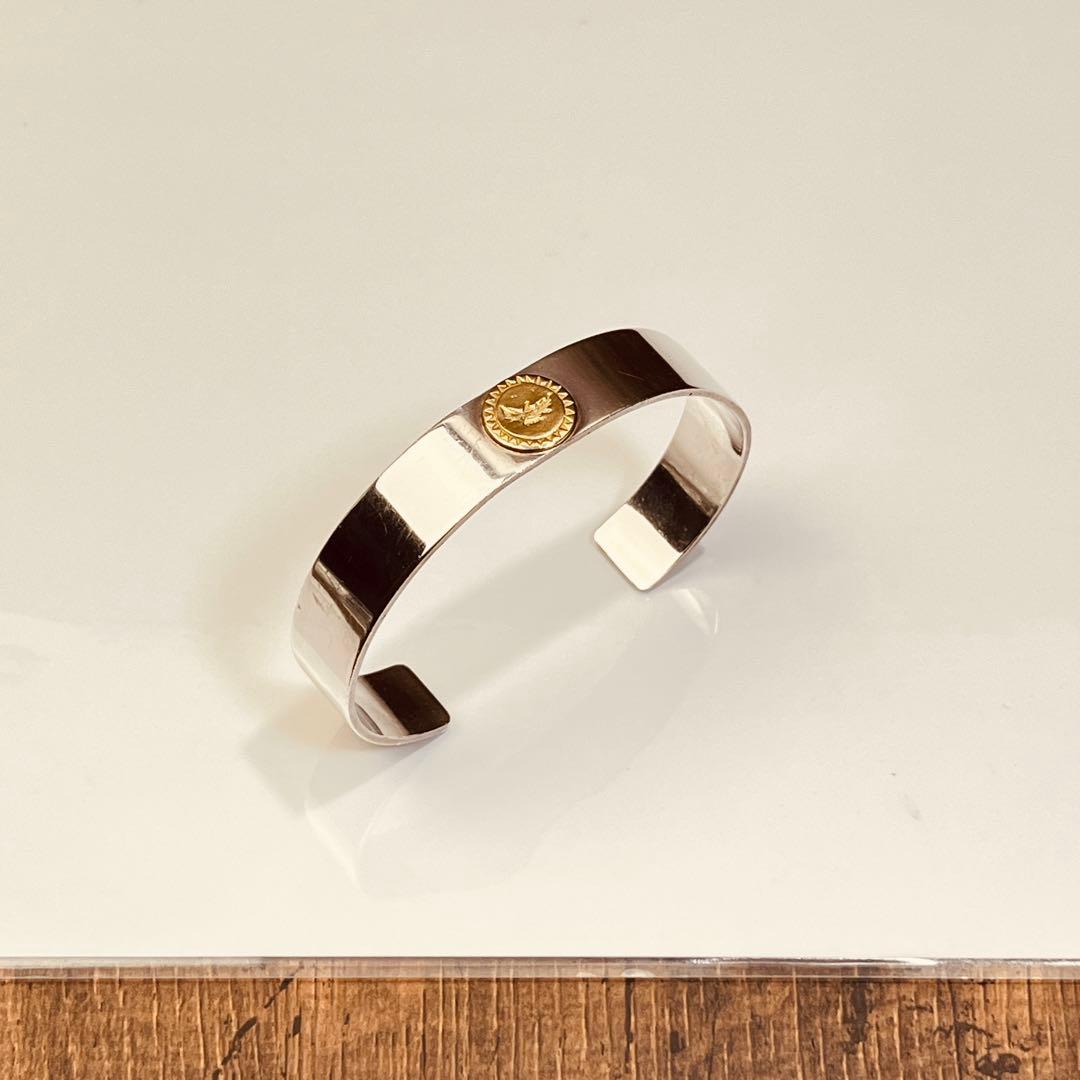 TADY&KING SV925 K18 平打ちバングルGPイーグル 平打ち M TADY&KING[ORDER ITEM]平打ちバングルK18イーグル&W K18ローズ 特注