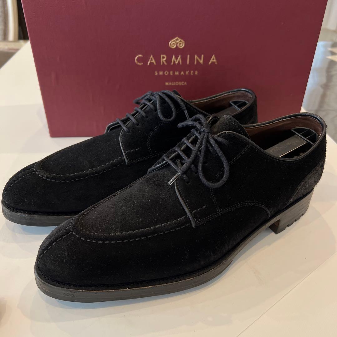 【近日削除】CARMINA Uチップダービー（カーフスエード フォレスト） Uチップダービー - Carmina Shoemaker【カルミーナ公式】